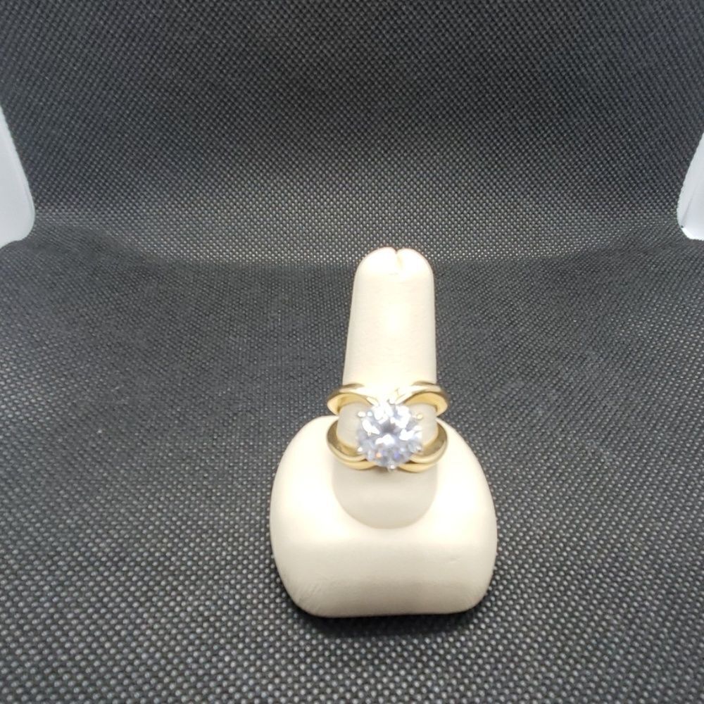 18kgold Heavy Gold Electroplated Cz Ring